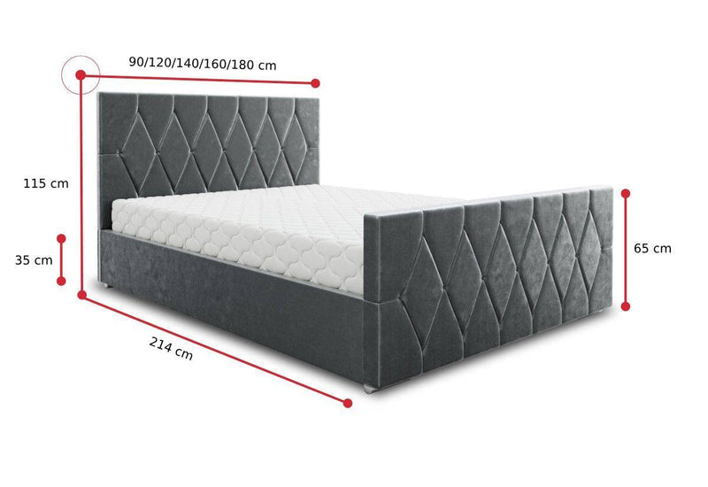 Čalúnená posteľ boxspring ADELINE - ROZMEROVKA - 1