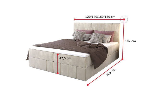 Čalúnená posteľ boxspring HAMAN 2 - ROZMEROVKA - 2