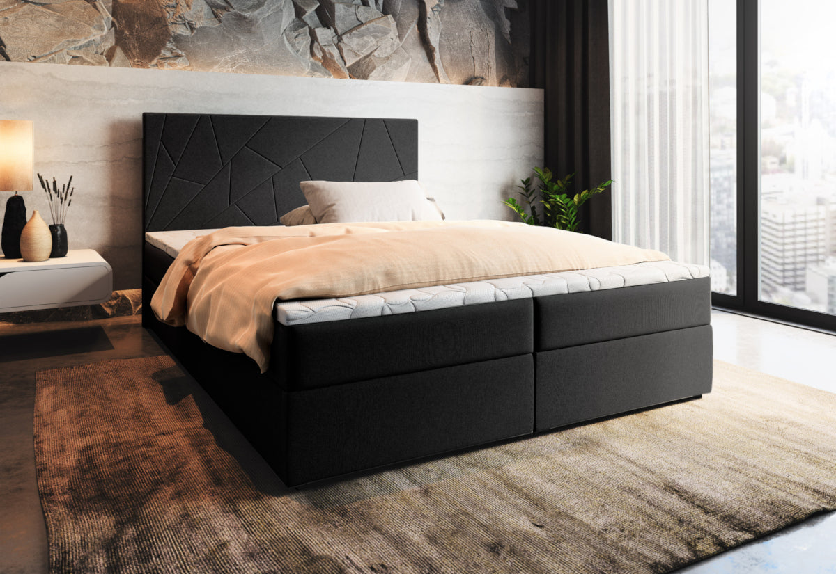 Čalúnená posteľ boxspring LADO - ARANZ - 1