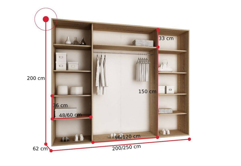 Šatníková skriňa TOPA - ROZMEROVKA - 5