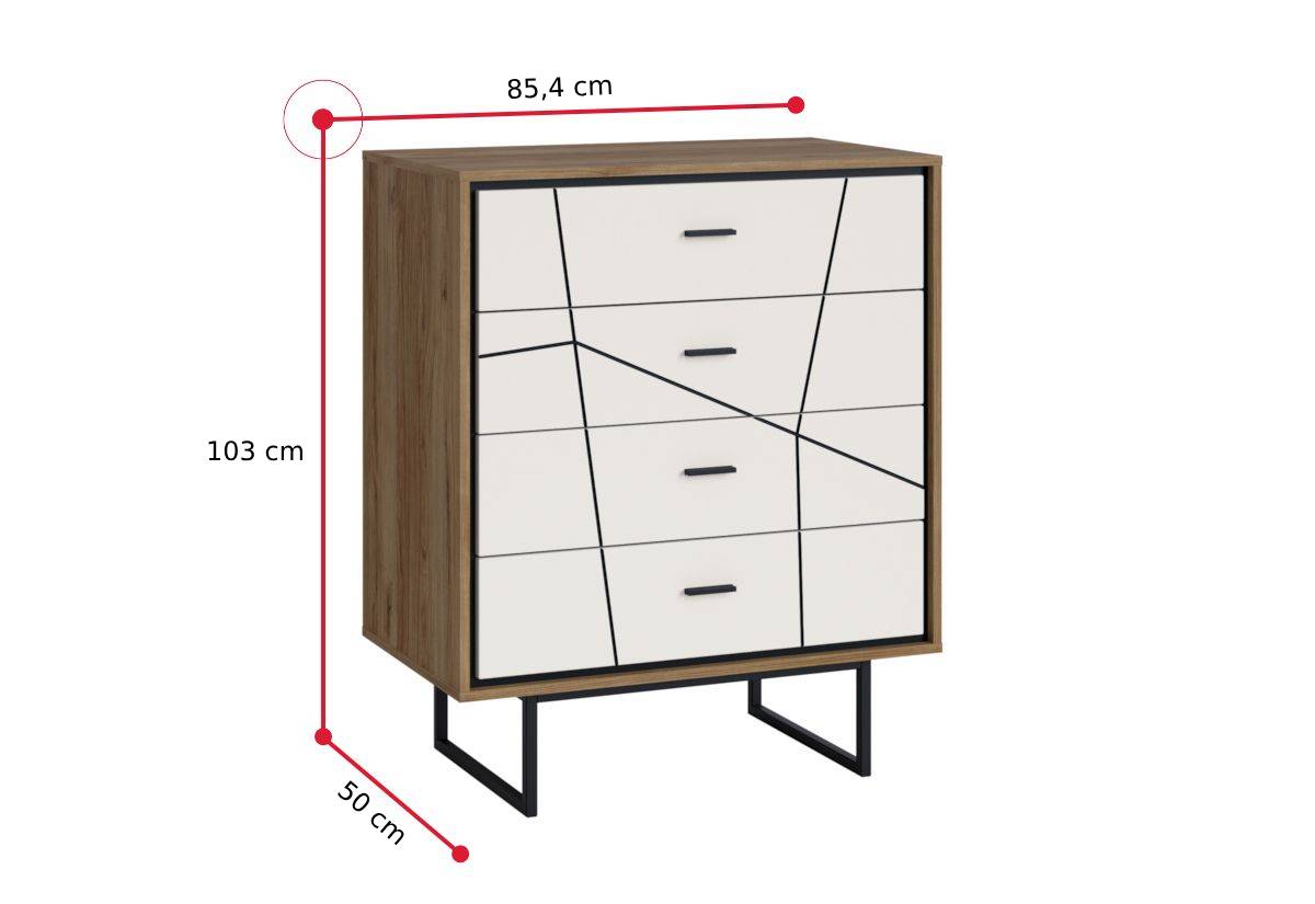 Komoda BRONO 3 - ROZMEROVKA - 1