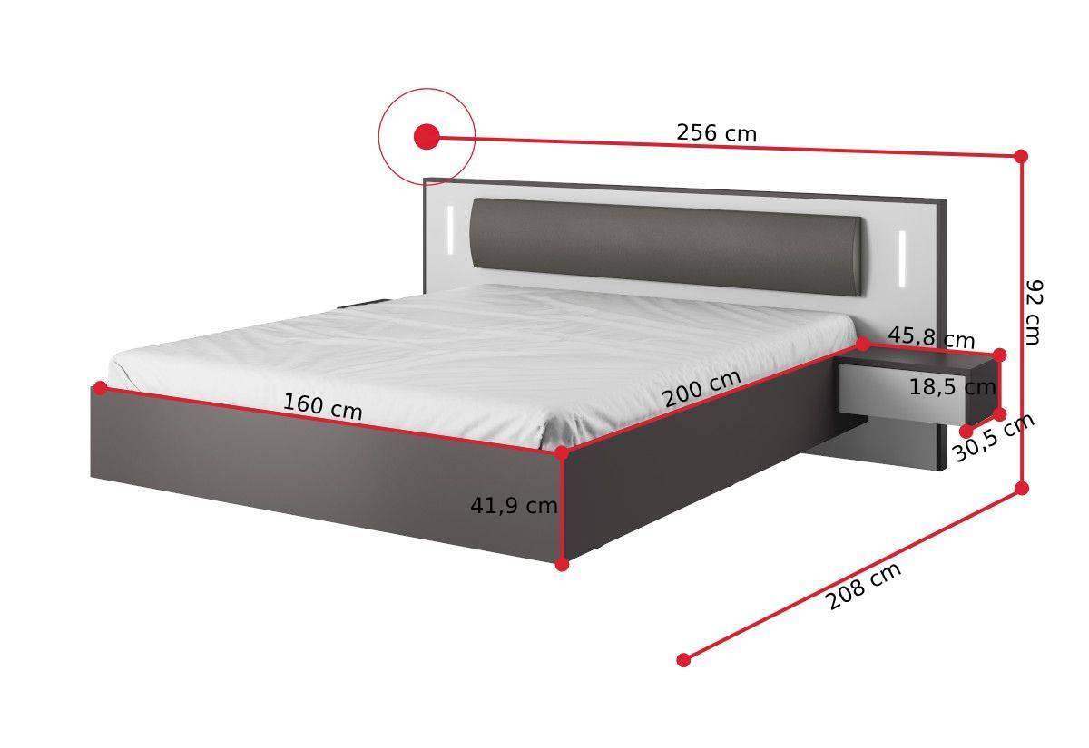 Manželská posteľ SELGA - ROZMEROVKA - 1