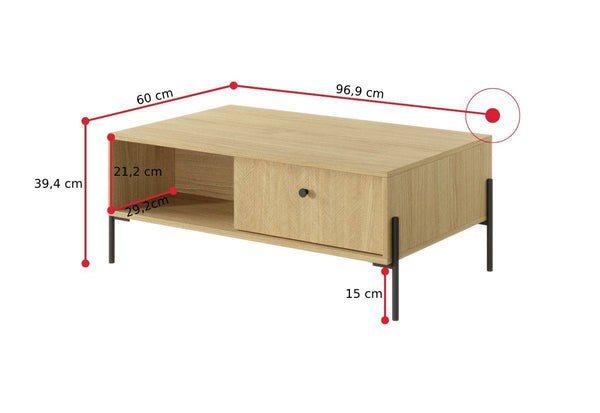 Konferenčný stolík LANDY - ROZMEROVKA - 1