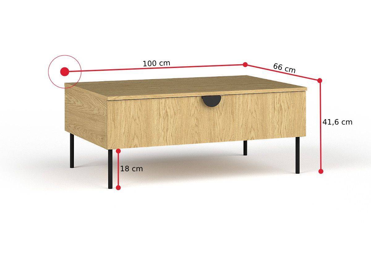 Konferenčný stolík LOND - ROZMEROVKA - 1