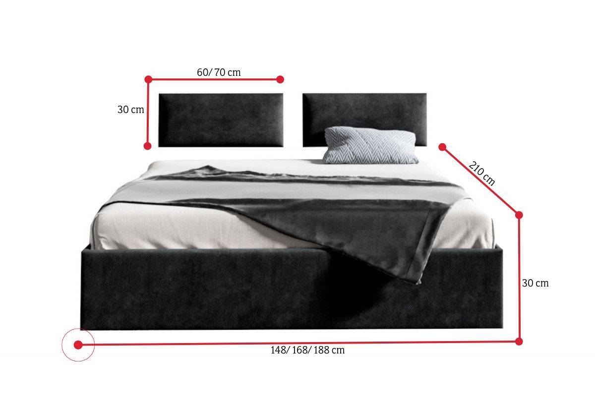Čalúnená posteľ NIKLAS 1 - ROZMEROVKA - 1