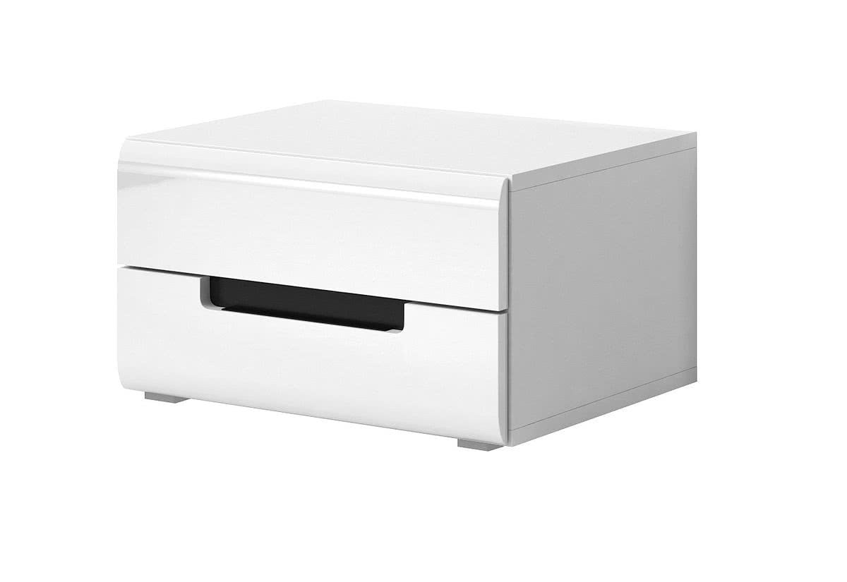 Noční stolík ROTHEK (22), biely/biely lesk (membrána) -  - 0