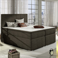 Čalúnená posteľ boxspring ELBA + topper, 140x200, sawana 26 -  - 0