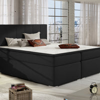 Čalúnená posteľ boxspring ELBA + topper, 180x200, sawana 14 -  - 0