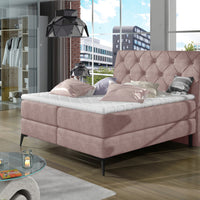 Čalúnená posteľ boxspring REYNA, 140x200, omega 91 -  - 0