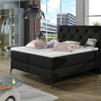 Čalúnená posteľ boxspring REYNA, 140x200, sawana 14 -  - 0