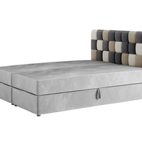 Čalúnená posteľ boxspring APPLE, 140x200, itaka 14/čierna -  - 0