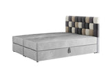 Čalúnená posteľ boxspring APPLE, 140x200, itaka 14/čierna -  - 0