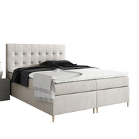 Čalúnená posteľ boxspring GLORIA + topper, 120x200, jasmine 21 -  - 0