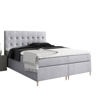 Čalúnená posteľ boxspring GLORIA + topper, 120x200, jasmine 81 -  - 0