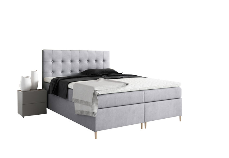 Čalúnená posteľ boxspring GLORIA + topper, 120x200, jasmine 81 -  - 0