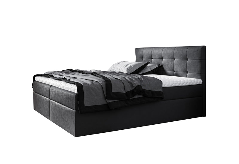 Čalúnená posteľ boxspring BRIGITE + topper, 120x200, jasmine 100 -  - 0