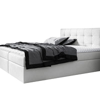 Čalúnená posteľ boxspring BRIGITE + topper, 140x200, jasmine 20 -  - 0