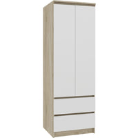 Skriňa ESTRELLA S60 2D2SZ, 60x180x51, sonoma/biela -  - 0