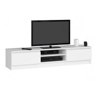 TV stolík RUTH RTV K160 2D1P, 160x33x40, biela -  - 0