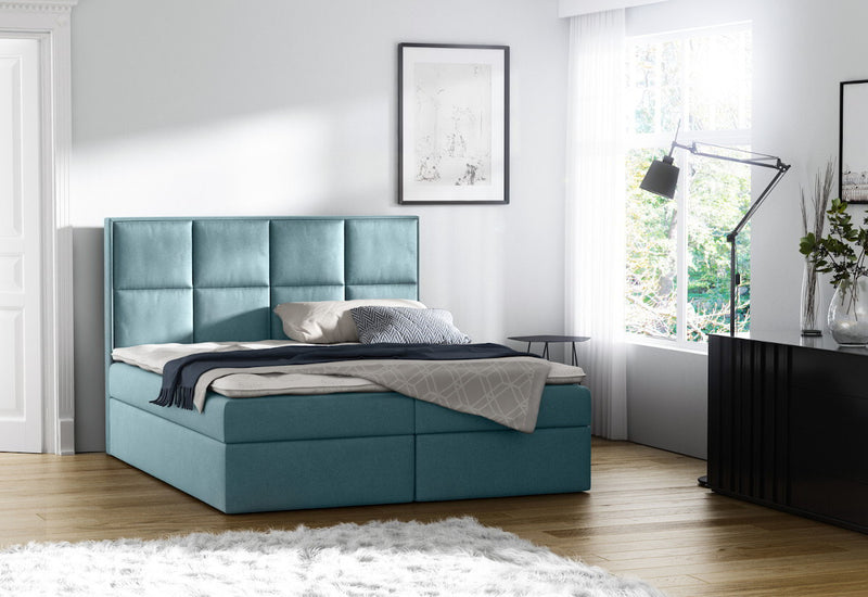 Čalúnená posteľ boxspring WOLF + topper, 120x200, casablanca 2313 -  - 0