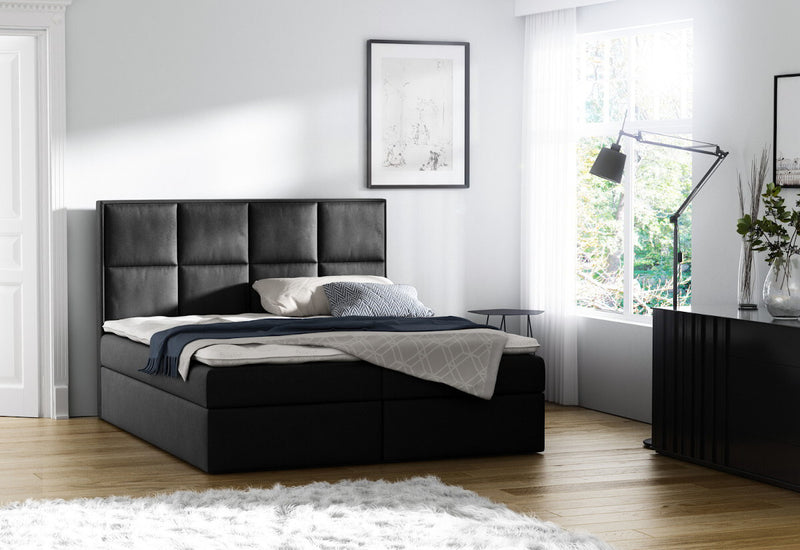 Čalúnená posteľ boxspring WOLF + topper, 120x200, casablanca 2316 -  - 0