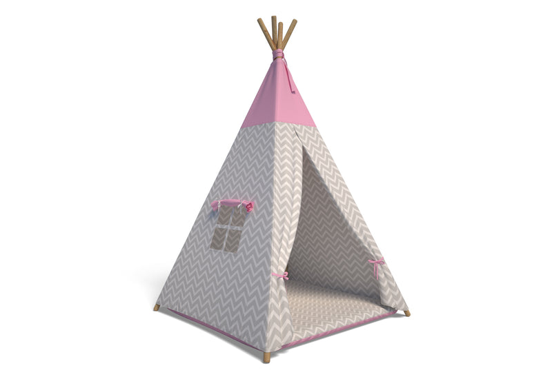 Detský stan TEEPEE, 105x140x105, ružová/vlnka -  - 0