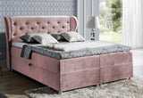 Čalúnená posteľ boxspring DESPASITO + topper, 120x200, riviera 62 -  - 0