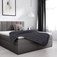 Čalúnená posteľ boxspring LESORA + topper, 160x200, madryt 990 -  - 0