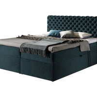 Čalúnená posteľ boxspring MARCH + topper, 120x200, riviera 87 -  - 0