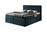 Čalúnená posteľ boxspring MARCH + topper, 120x200, riviera 87 -  - 0