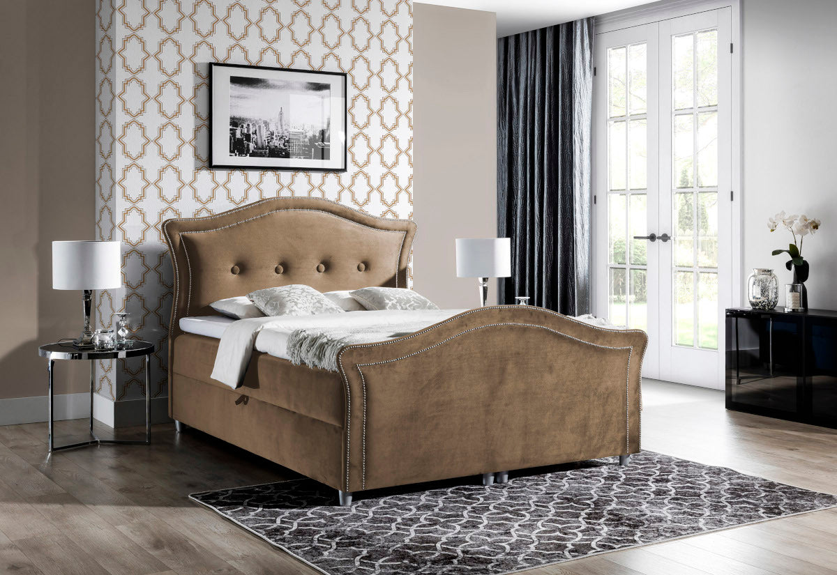 Čalúnená posteľ boxspring BEDRIS LUX + topper, 120x200, jaguar 2177 -  - 0