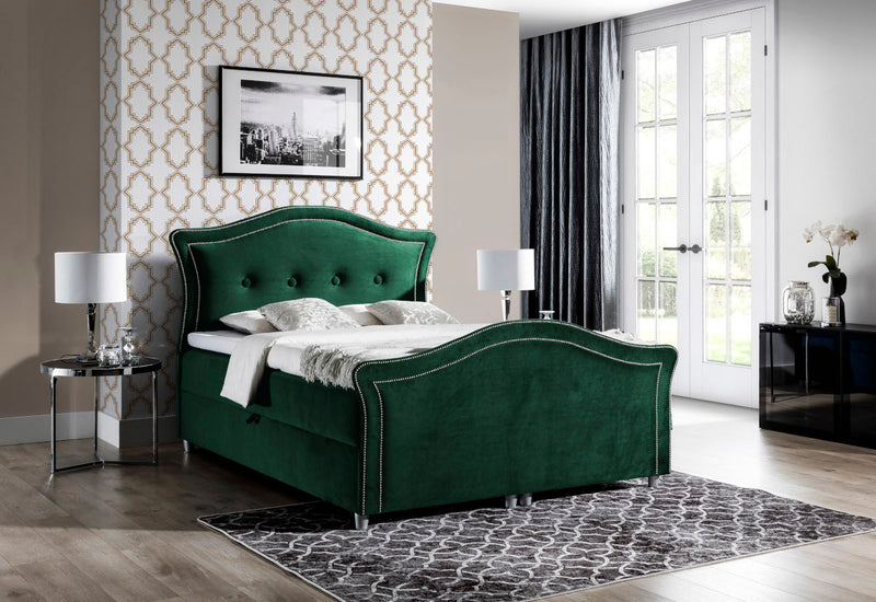 Čalúnená posteľ boxspring BEDRIS LUX + topper, 120x200, jaguar 2185 -  - 0