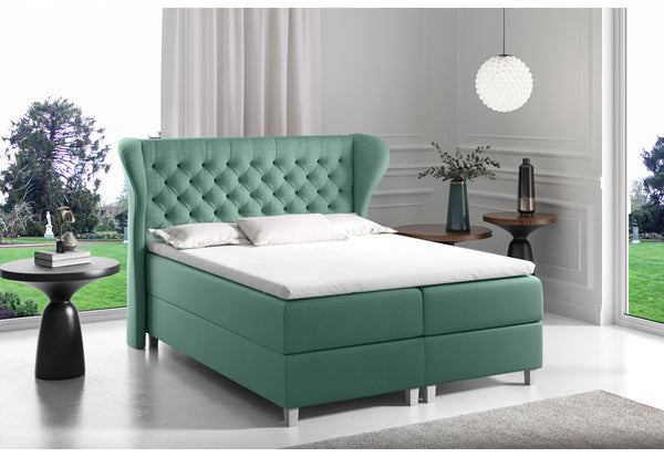 Čalúnená posteľ boxspring JACKY + topper, 120x200, fancy 36 -  - 0