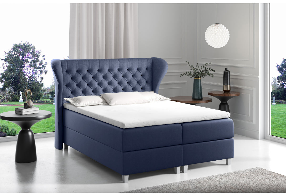 Čalúnená posteľ boxspring JACKY + topper, 120x200, fancy 79 -  - 0