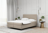 Čalúnená posteľ boxspring BALTICO + topper, 140x200, matt velvet 08 -  - 0