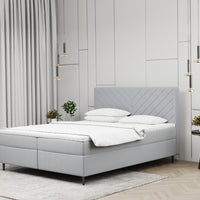 Čalúnená posteľ boxspring BALTICO + topper, 140x200, matt velvet 83 -  - 0