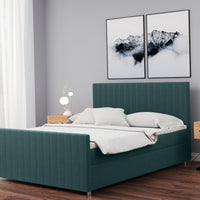 Čalúnená posteľ boxspring SANTINO + topper, 160x200, matt velvet 75 -  - 0