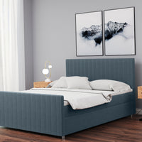 Čalúnená posteľ boxspring SANTINO + topper, 140x200, matt velvet 73 -  - 0