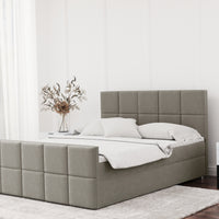 Čalúnená posteľ boxspring HANAMA + topper, 140x200, matt velvet 09 -  - 0