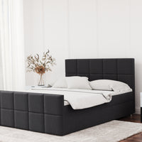 Čalúnená posteľ boxspring HANAMA + topper, 140x200, matt velvet 99 -  - 0