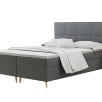 Čalúnená posteľ boxspring MOLIOSE + topper, 140x200, riviera 91 -  - 0