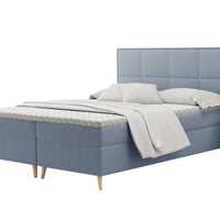 Čalúnená posteľ boxspring MOLIOSE + topper, 140x200, riviera 80 -  - 0