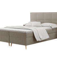 Čalúnená posteľ boxspring MOLIOSE + topper, 140x200, riviera 16 -  - 0