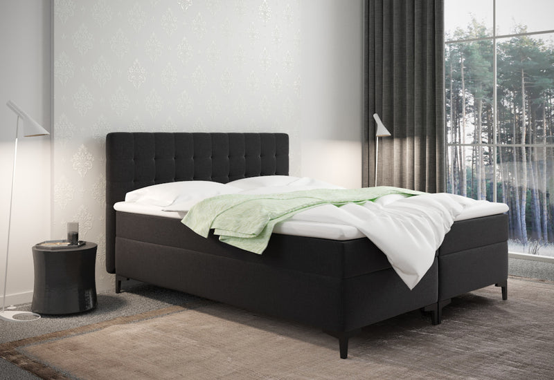 Čalúnená posteľ boxspring CHANTAL + topper, 140x200, muna 14 -  - 0