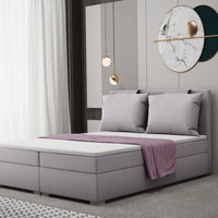 Čalúnená posteľ boxspring DINAMO + topper, 120x200, soro 90 -  - 0