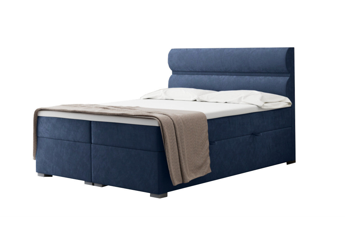 Čalúnená posteľ boxspring FELTA + topper, 120x200, riviera 81 -  - 0