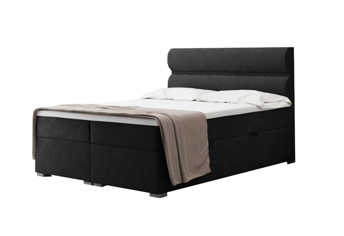 Čalúnená posteľ boxspring FELTA + topper, 120x200, riviera 100 -  - 0