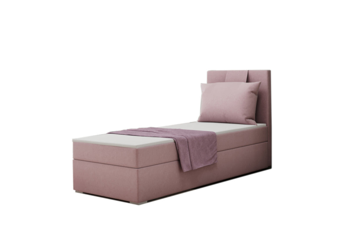 Čalúnená posteľ boxspring MIRANDA + topper, 80x200, soro 61, ľavá -  - 0