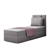 Čalúnená posteľ boxspring MIRANDA + topper, 80x200, soro 90, ľavá -  - 0