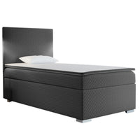 Čalúnená posteľ boxspring RENATA + topper, 70x200, sawana pik honey 05, ľavá -  - 0